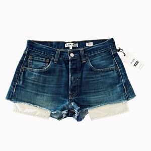 RE/DONE | Levi's "The Short" in Blue No Destruction Size 26 NWT